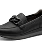 Black loafer shoe on a white background