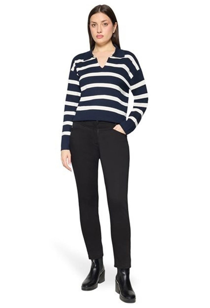 Striped knit sweater