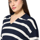Striped knit sweater
