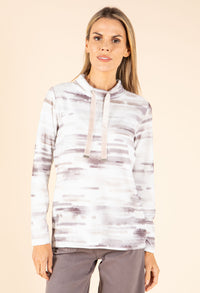 Lux Touch Abstract Print Knit Top