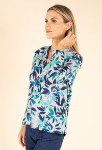 Soft Touch Leaf Design Knit Top