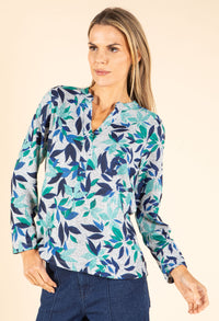 Soft Touch Leaf Design Knit Top