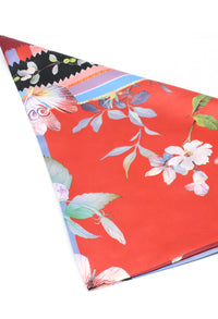 Butterfly Border Satin Scarf