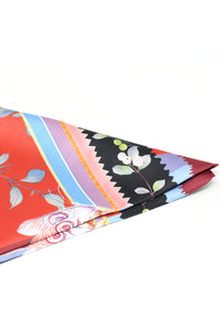 Butterfly Border Satin Scarf