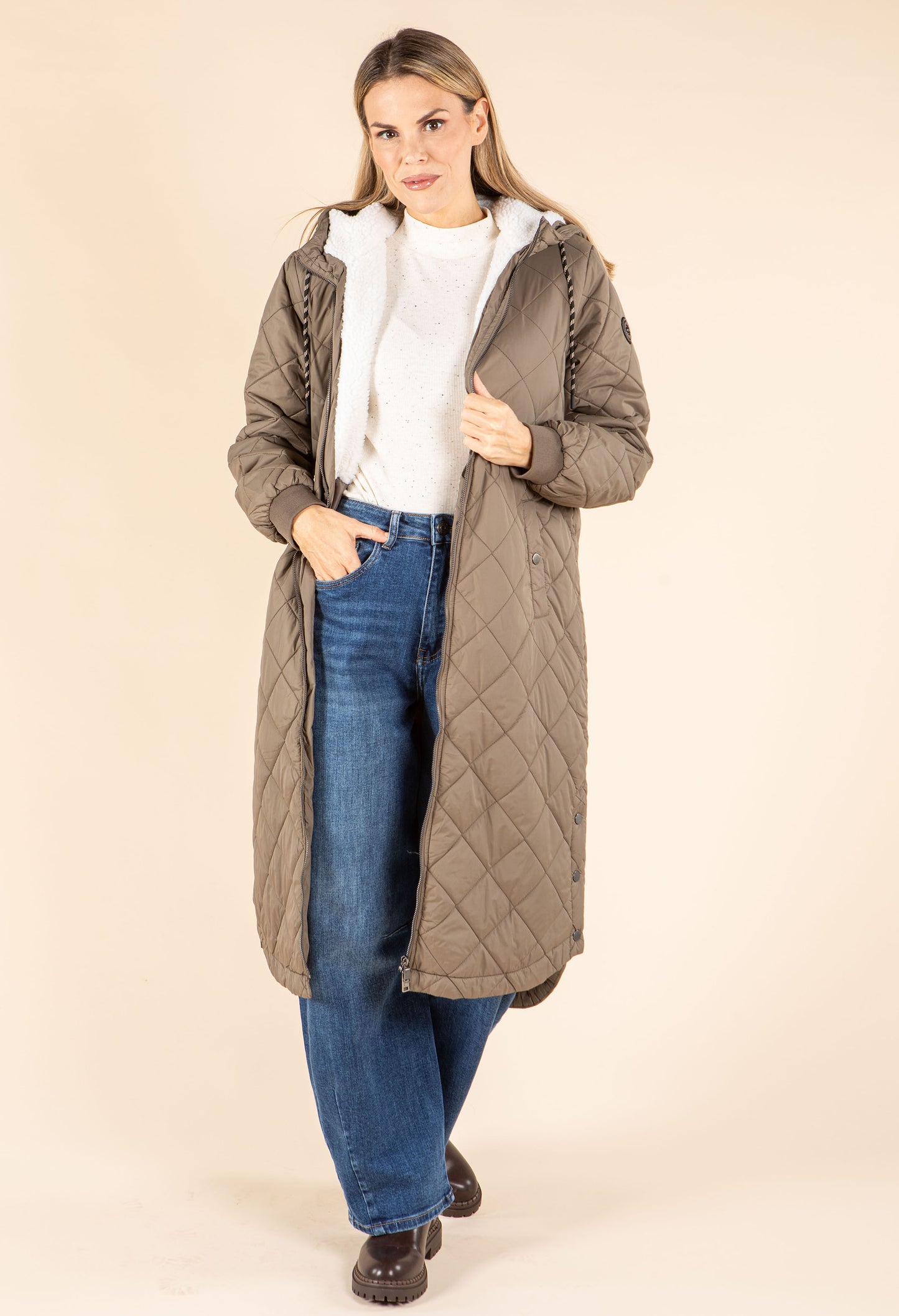 ONLNEWSANDY Quilted Coat