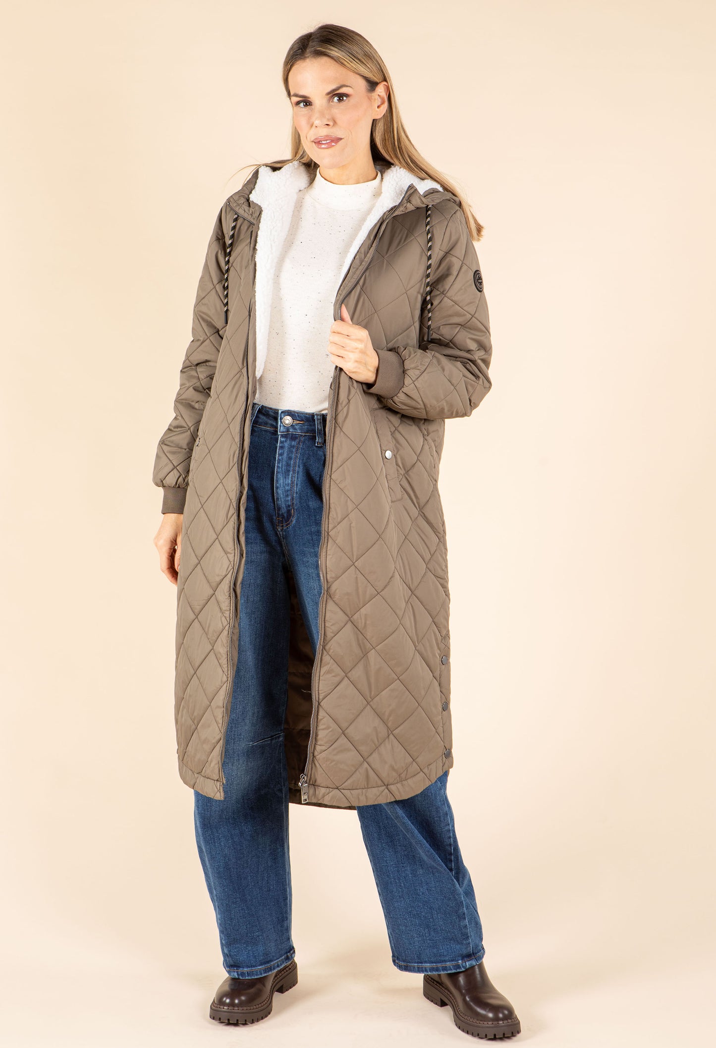 ONLNEWSANDY Quilted Coat