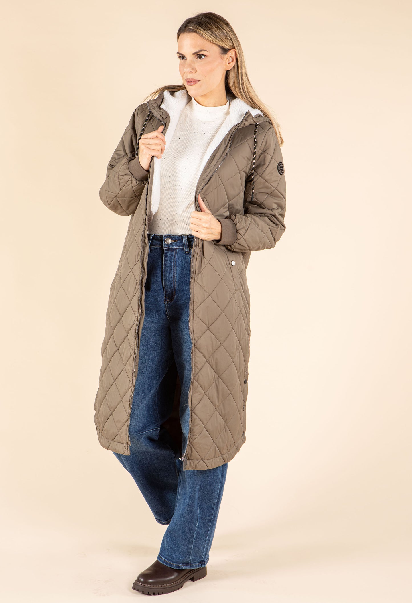 ONLNEWSANDY Quilted Coat