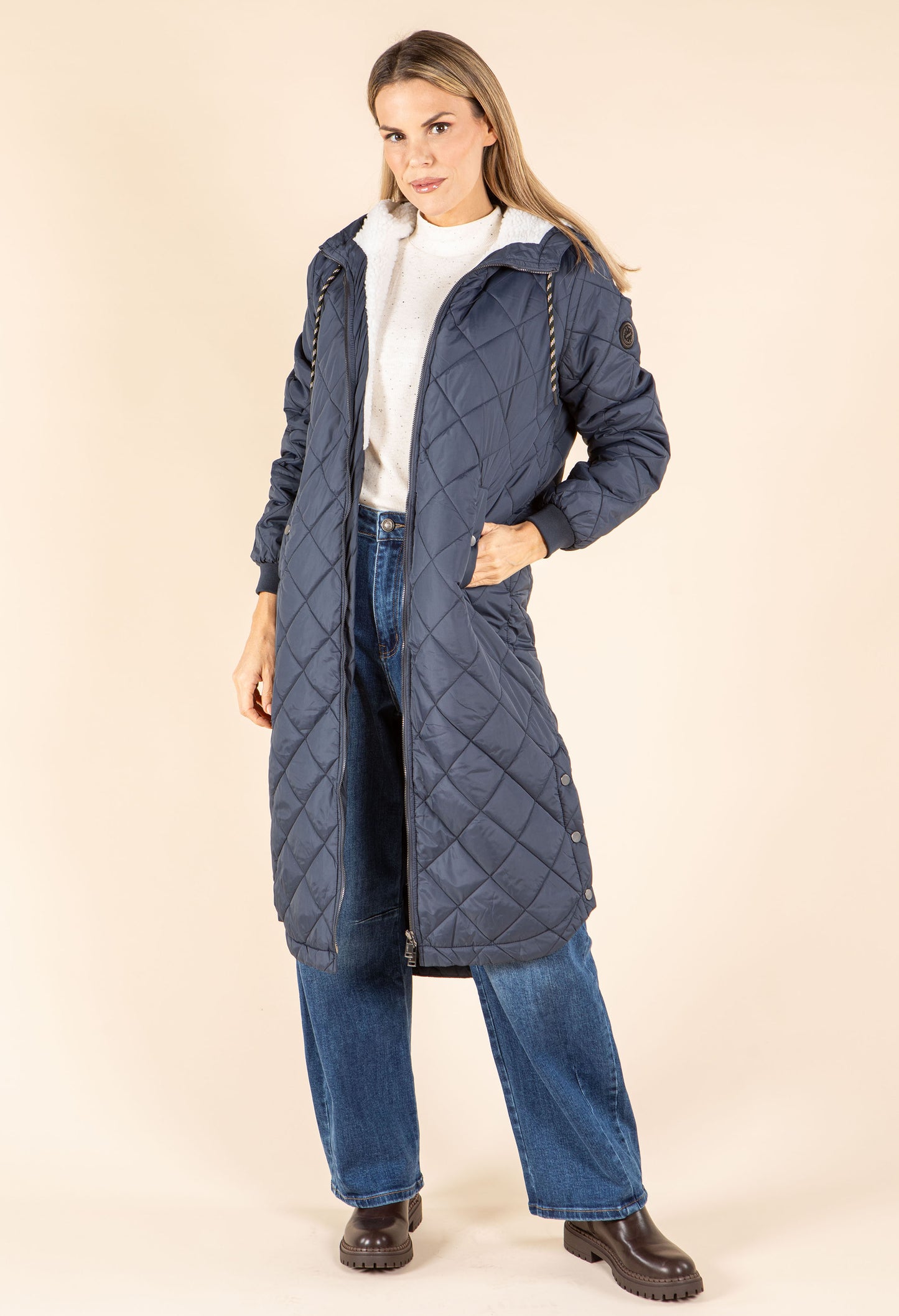 ONLNEWSANDY Quilted Coat