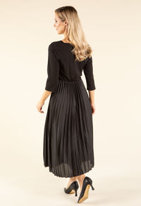 Ribbed Bodice Midi Dress