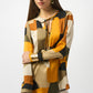 Satin Abstract Print Straight Tunic