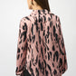 Abstract Print Satin Top