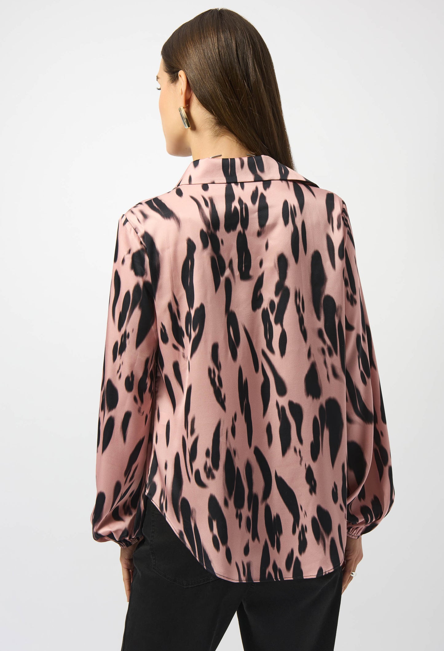 Abstract Print Satin Top