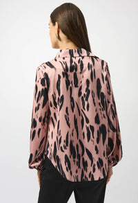 Abstract Print Satin Top