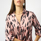Abstract Print Satin Top