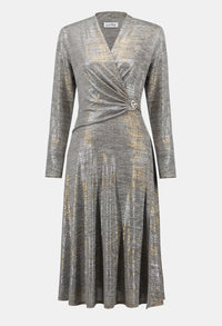 Formal V-neck Wrap Dress