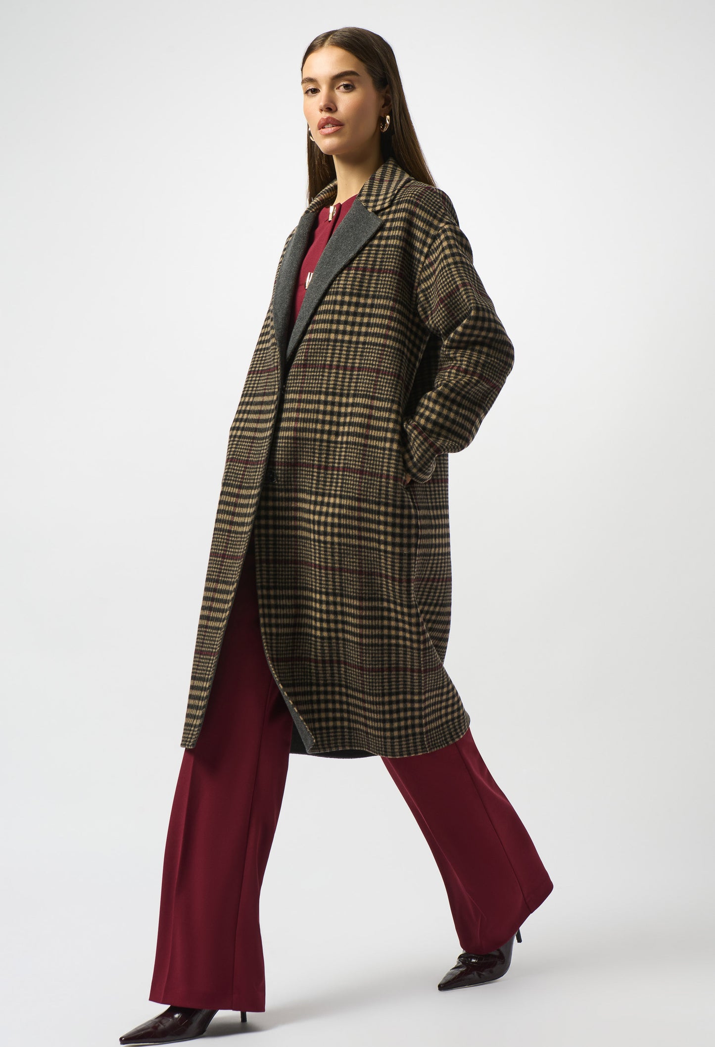 Plaid Long Overcoat