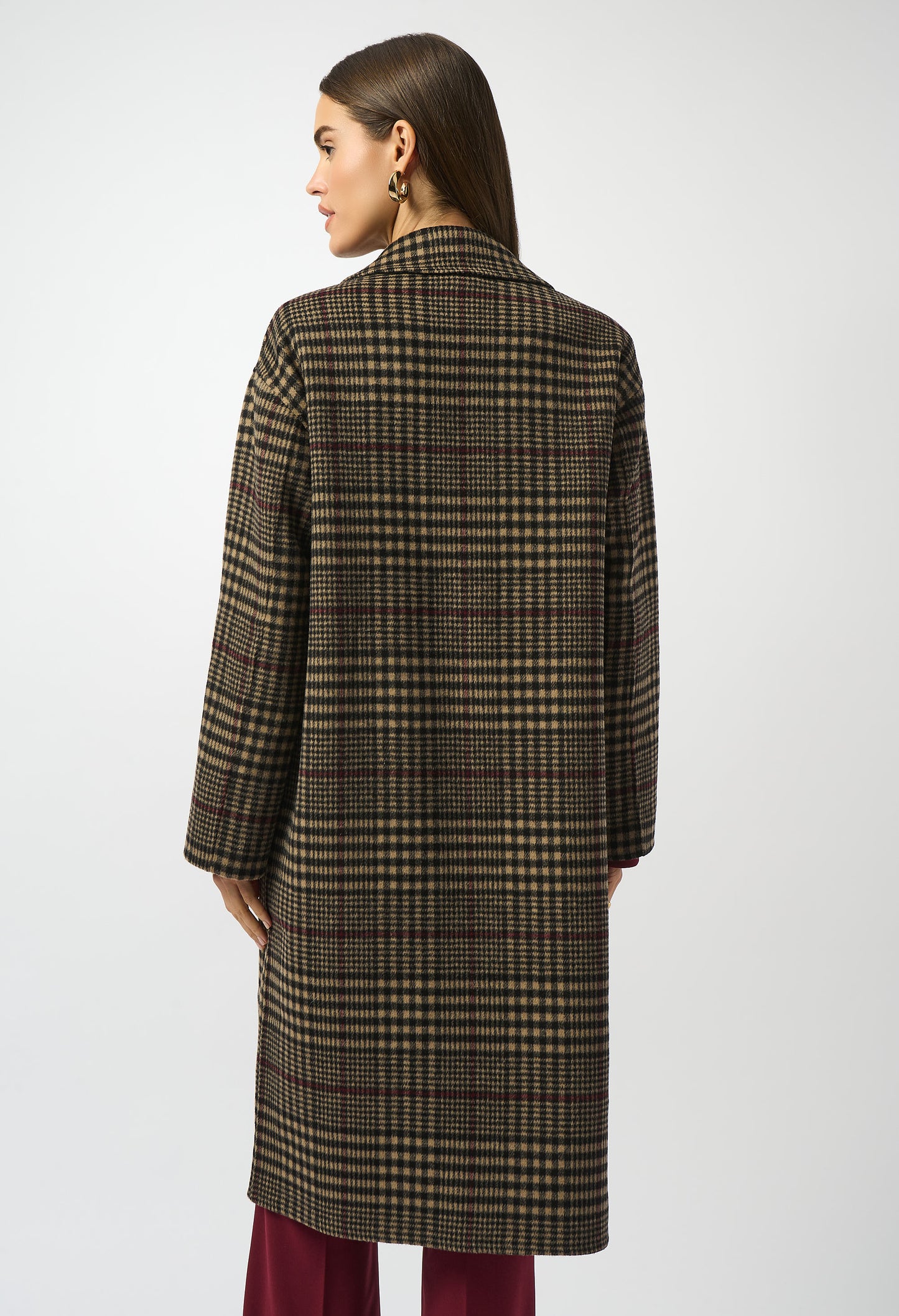 Plaid Long Overcoat