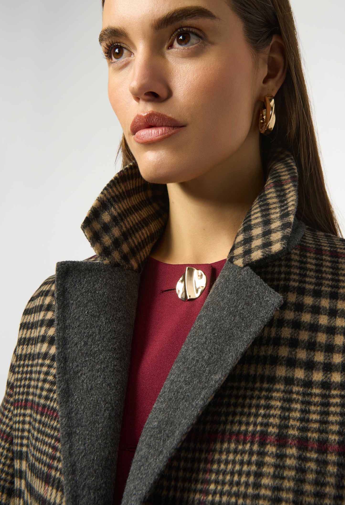 Plaid Long Overcoat