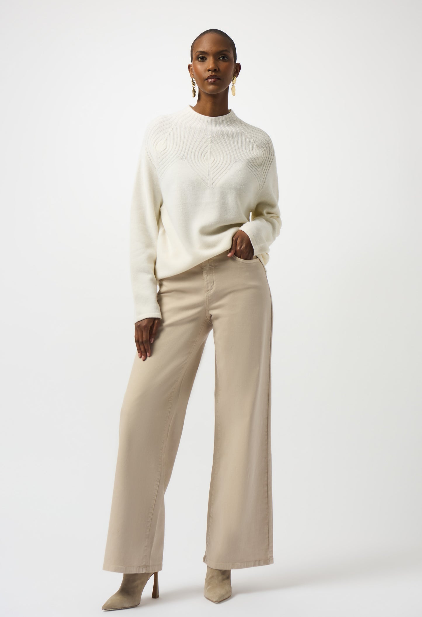 Mock Neck Casual Pullover