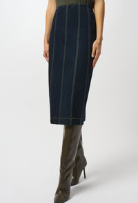 Stitch Detail Denim Skirt