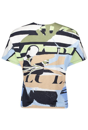 Embellished Graphic Print Top