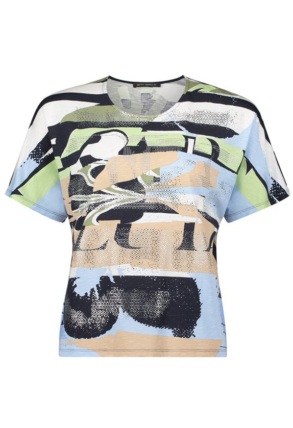 Embellished Graphic Print Top