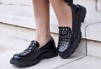 Silver Studded Loafer