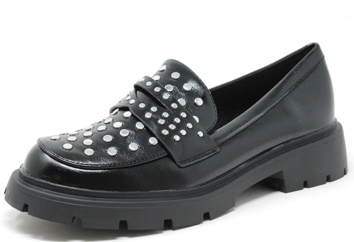Silver Studded Loafer