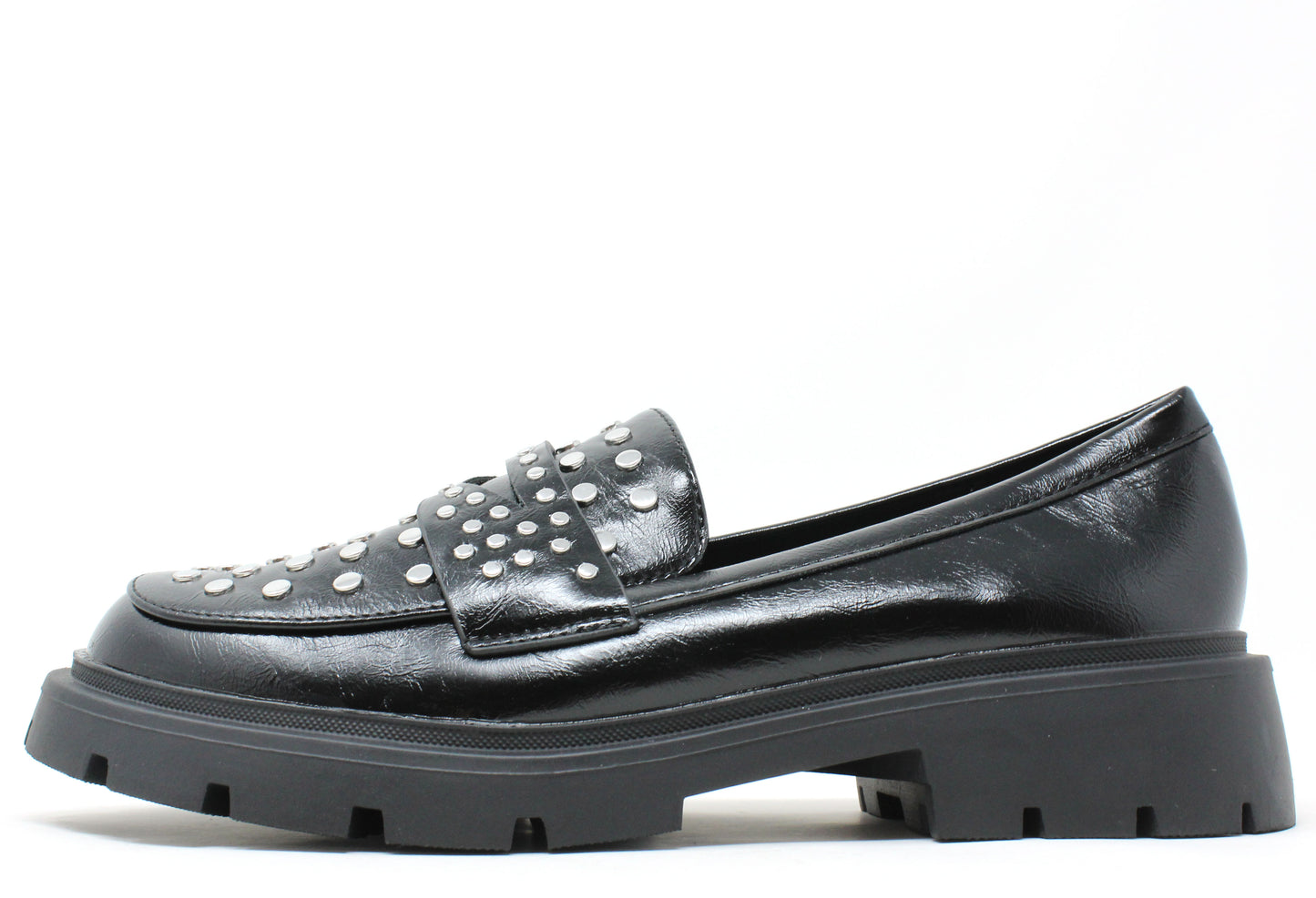 Silver Studded Loafer