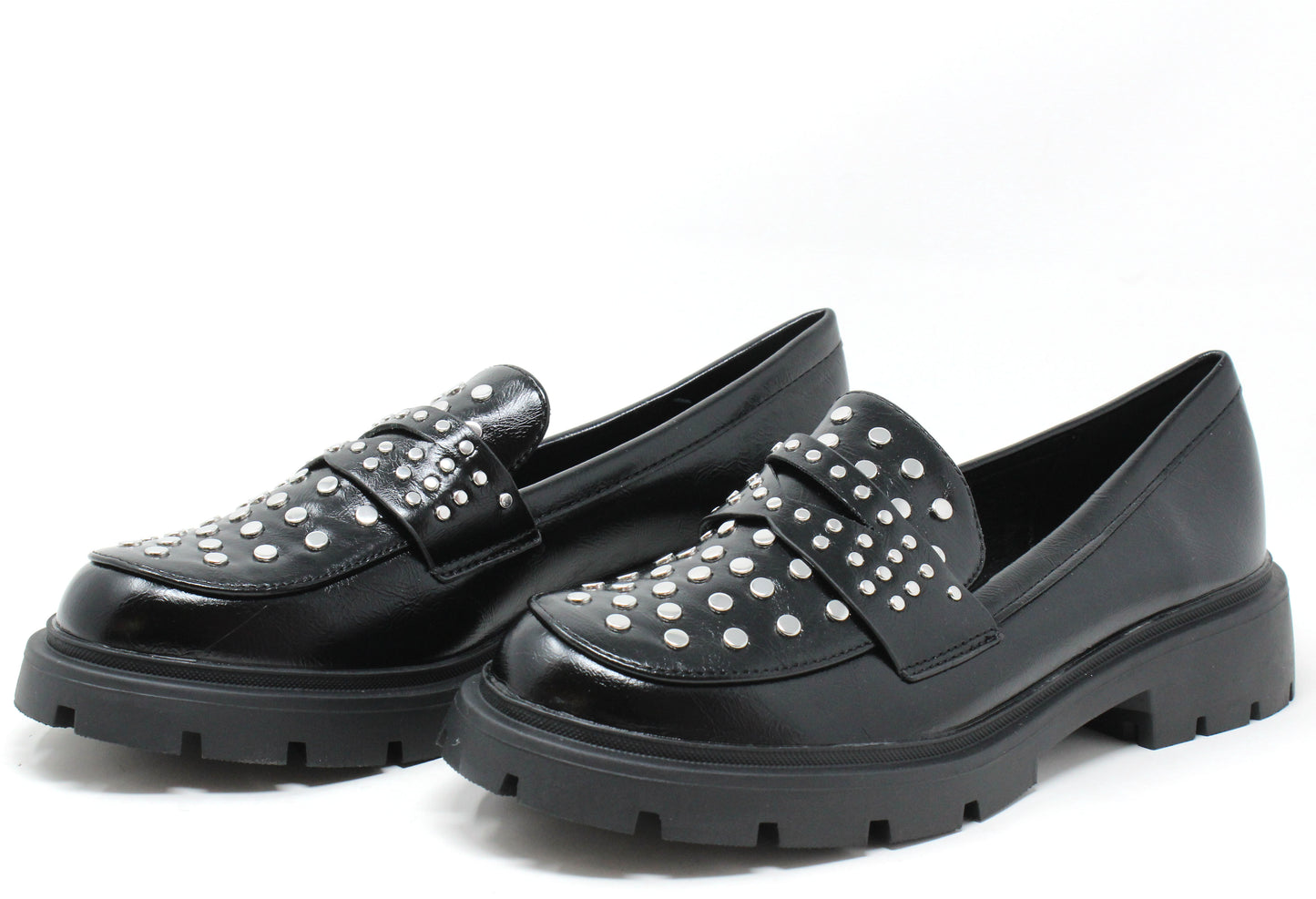 Silver Studded Loafer