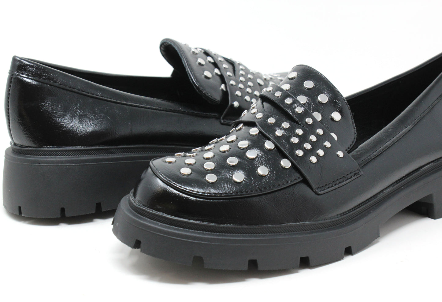 Silver Studded Loafer
