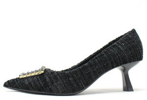 Tweed Look Heel
