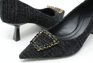 Tweed Look Heel