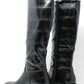 Croc Effect Knee High Boot