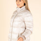 Puffer Coat with Knitted Details