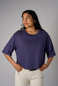Boxy Fit Round Neck Top
