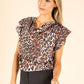 Cowl Neck Leopard Blouse