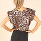 Cowl Neck Leopard Blouse