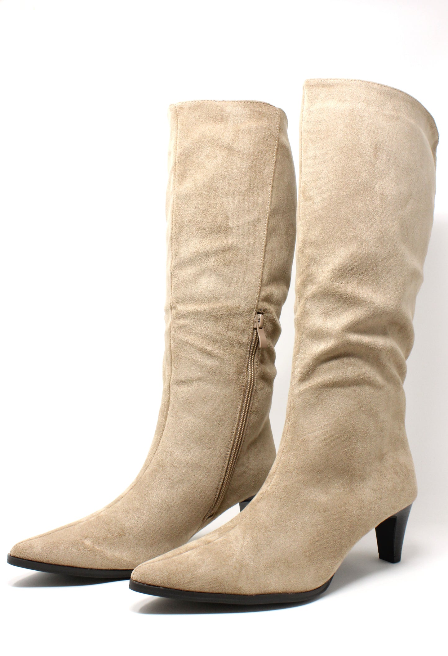Faux Suede Knee High Boot