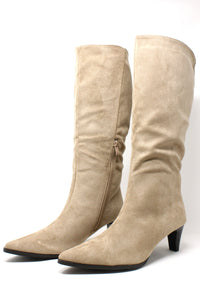 Faux Suede Knee High Boot