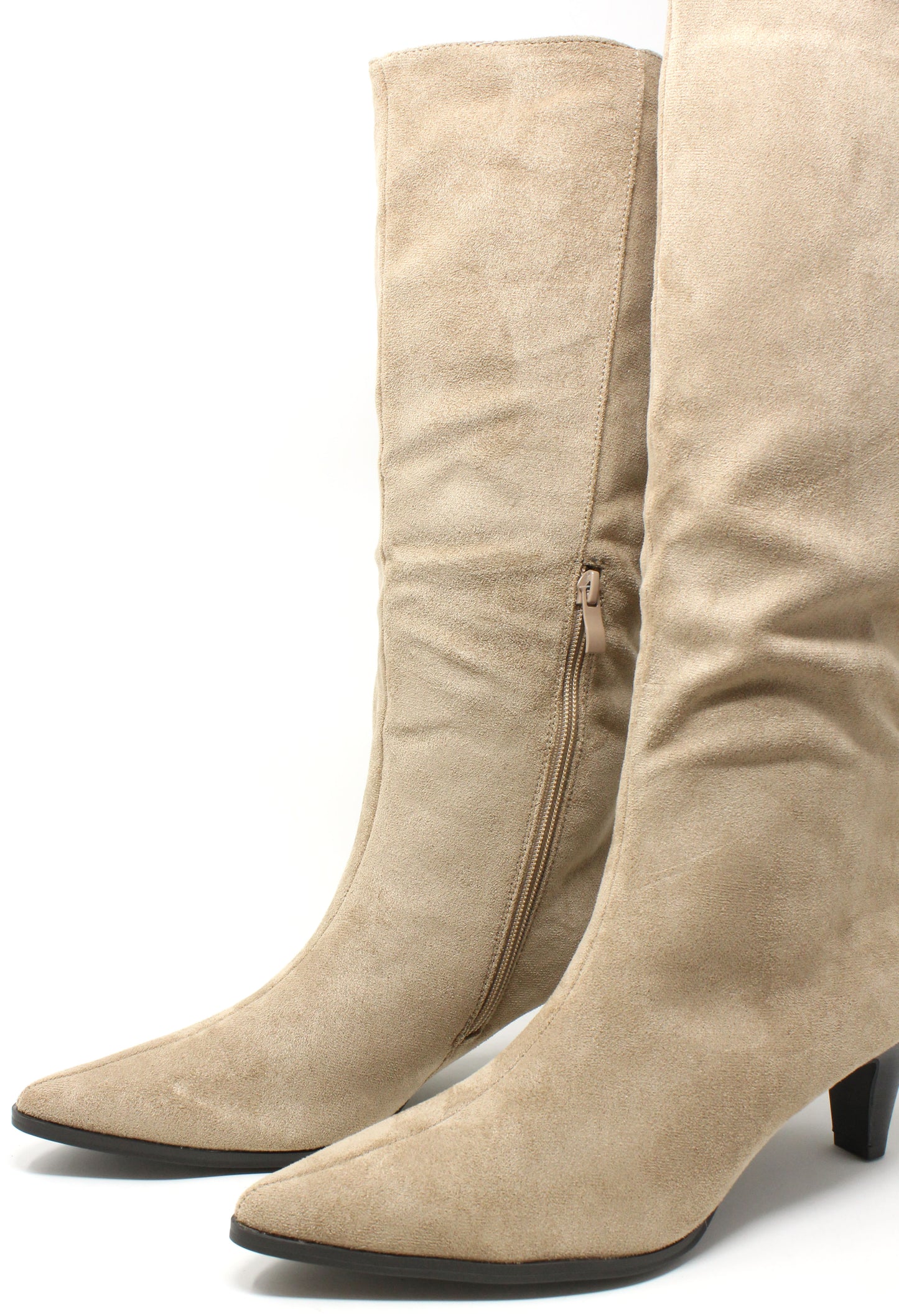 Faux Suede Knee High Boot