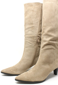 Faux Suede Knee High Boot