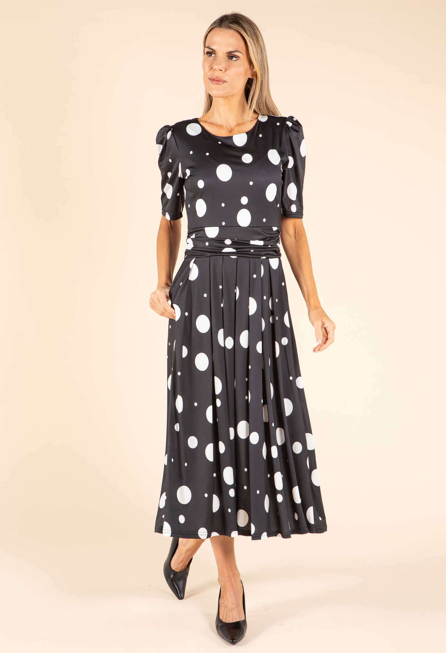Polka Dot Waisted Dress
