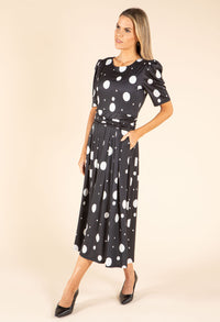 Polka Dot Waisted Dress