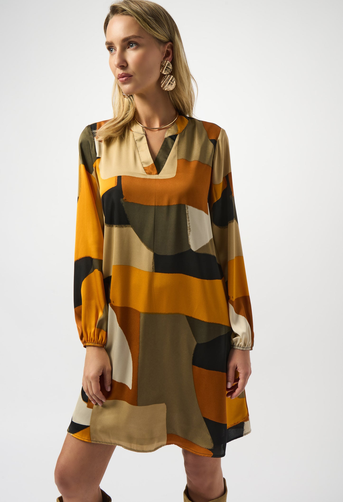 Casual V-neck Mini Dress