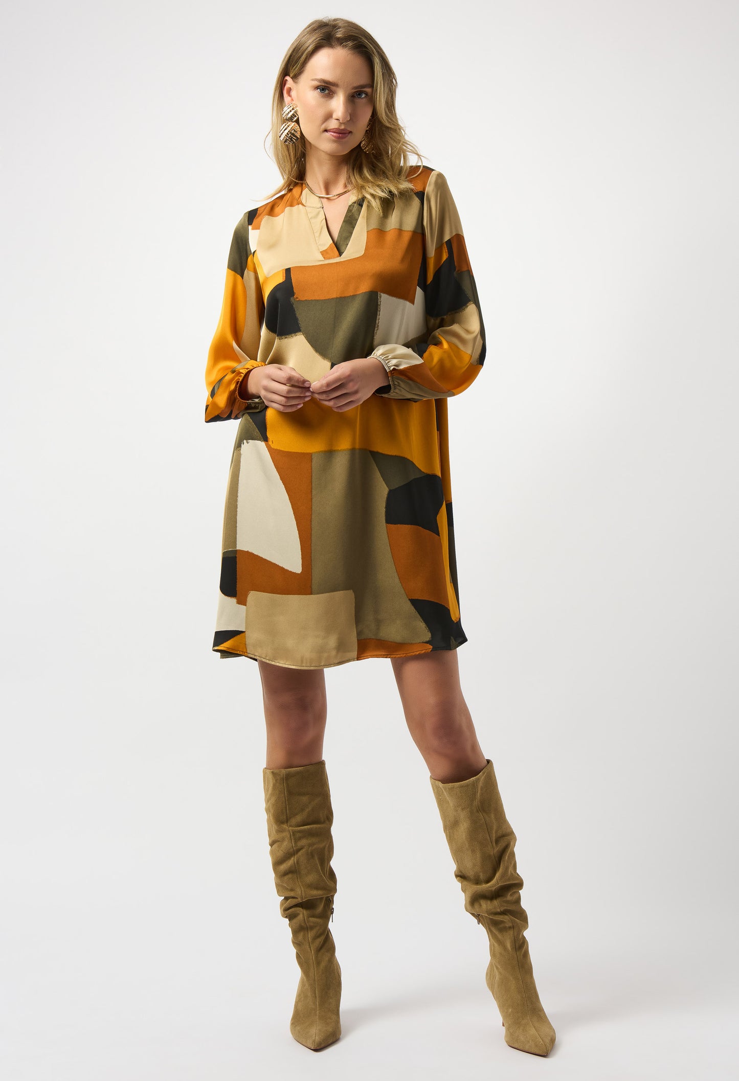 Casual V-neck Mini Dress