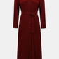 Midi Wrap Dress With Belt