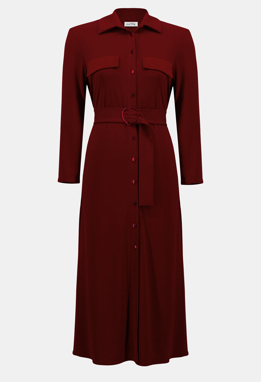Midi Wrap Dress With Belt
