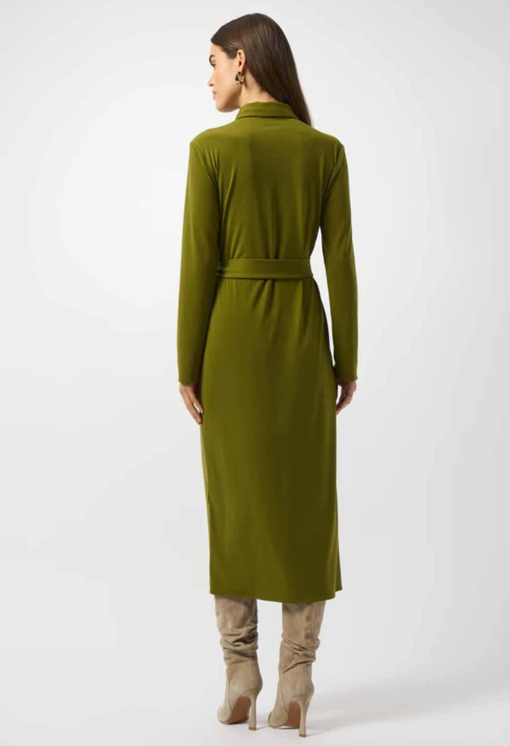 Midi Wrap Dress With Belt
