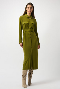 Midi Wrap Dress With Belt